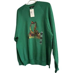 Blarney Woolen Millis Ireland XL Green Embroidered Womens Sweatshirt NEW WITH TA